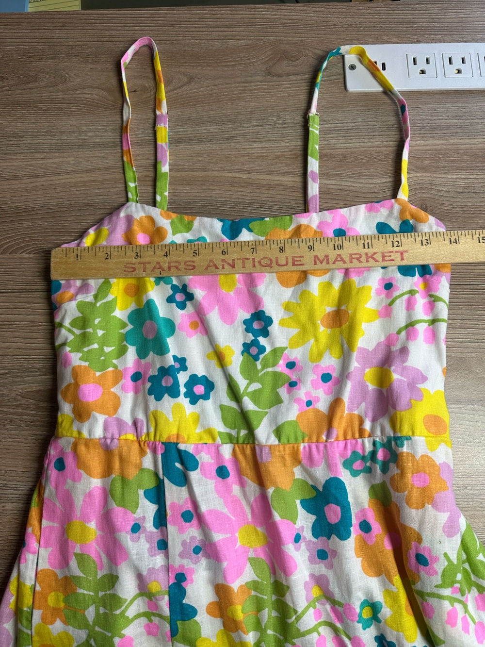 Show Me Your Mumu Amalfi Coast Midi Dress Retro Floral Petal Pop Adj Straps NWT* - Picture 13 of 16
